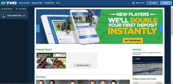 TVG Promo Code Homepage