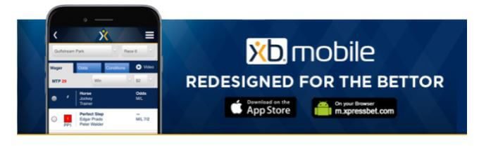 Xpressbet mobile app for iOS and Android