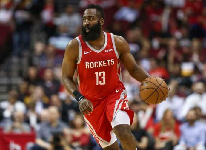 Houston Rockets guard James Harden at Toyota Center