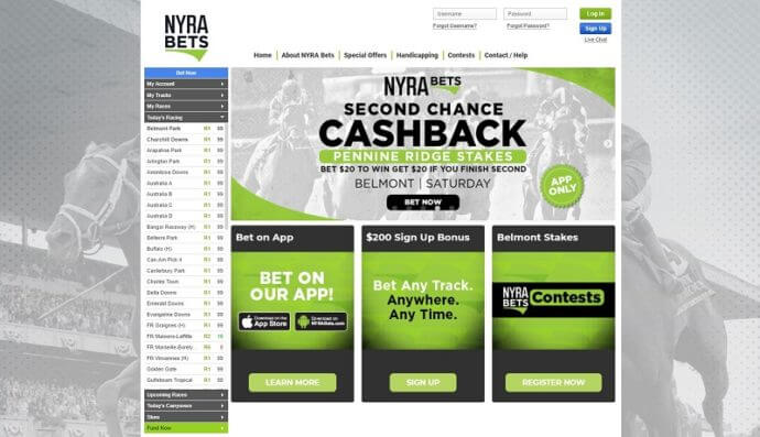 NYRA Bets Website