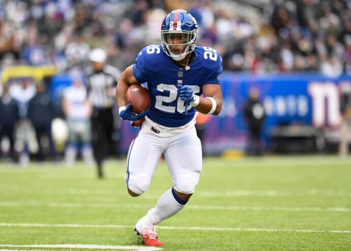 New York Giants running back Saquon Barkley at MetLife Stadium