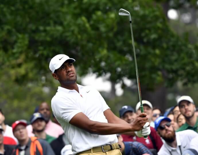 Tony Finau at Augusta National Golf Club