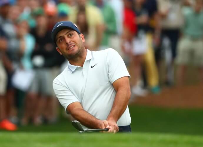 Francesco Molinari at The Masters golf tournament at Augusta National Golf Club