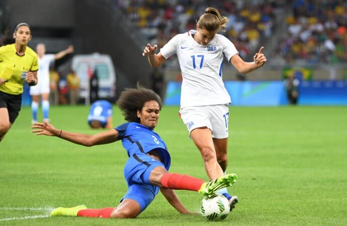 Women's soccer game USA vs FRA
