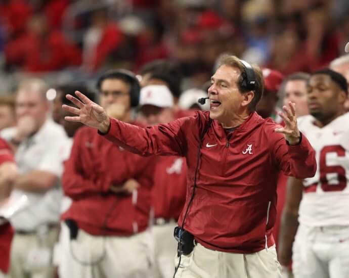 Alabama Crimson Tide head coach Nick Saban