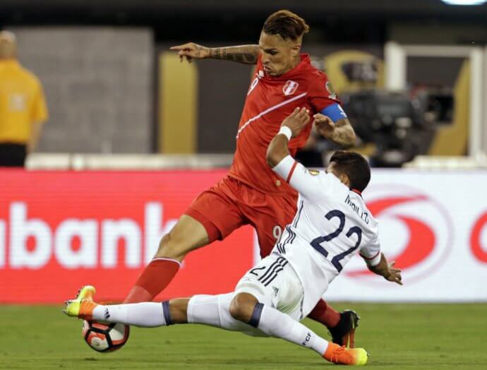 Peru forward Jose Paolo Guerrero