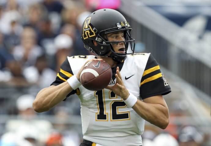 Appalachian State Mountaineers  quarterback Zac Thomas 