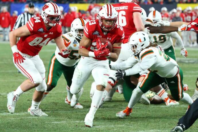 Wisconsin Badgers running