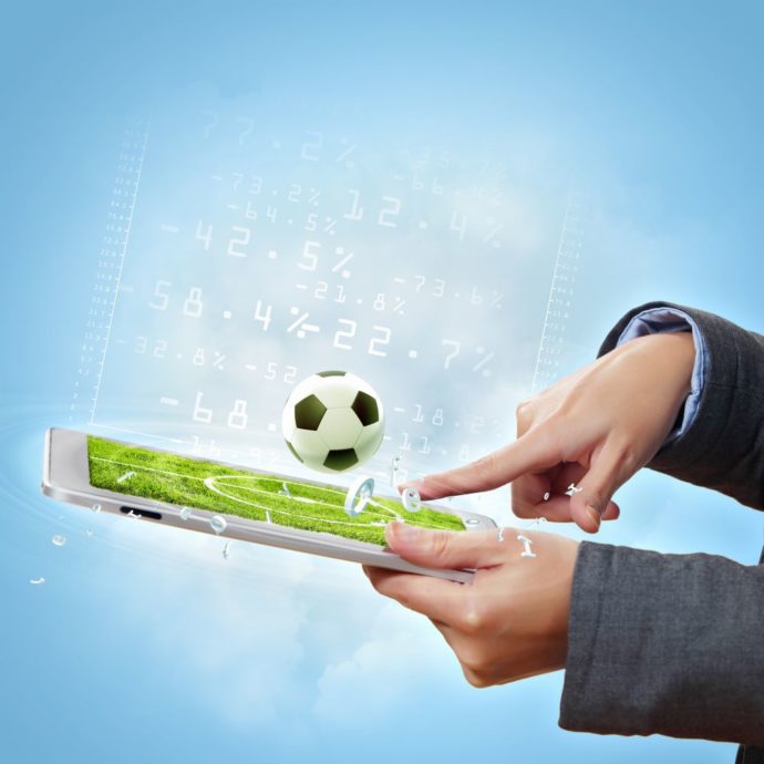 Online sports betting on a tablet