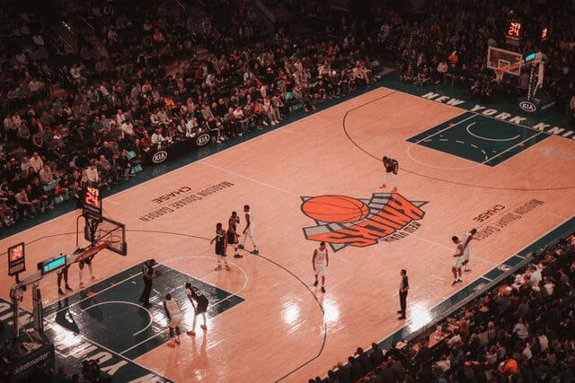 Basketball game at NY Knicks court