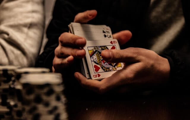 Casino poker cards shuffle