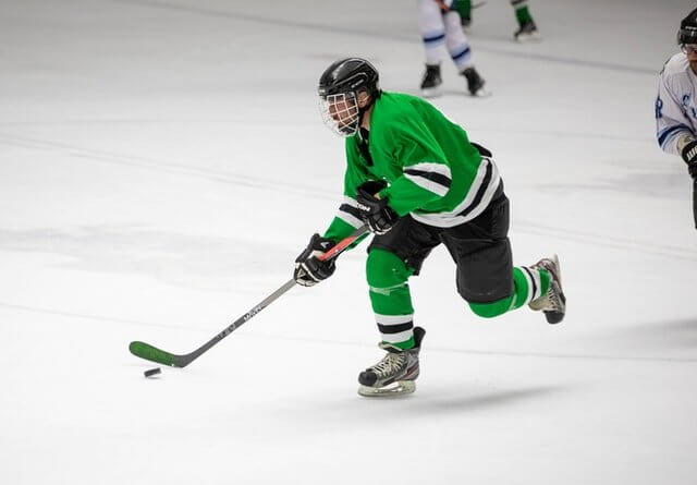 Hockey Player in Full Gear
