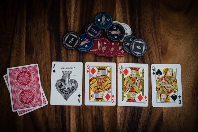 Poker chips and cards