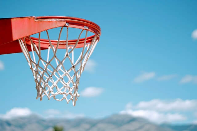 Basketball hoop with net