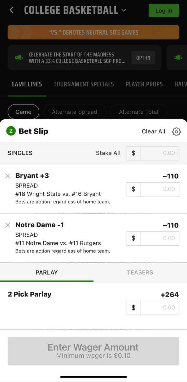 march madness parlay
