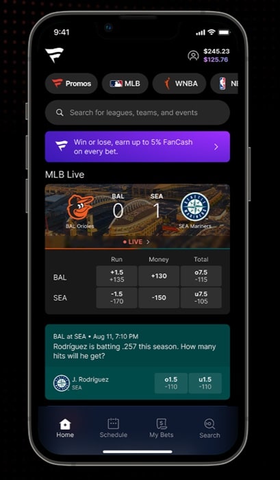 Fanatics Sportsbook Mobile App