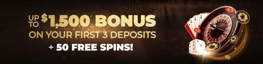 1500$ bonuses for the first 3 deposits 