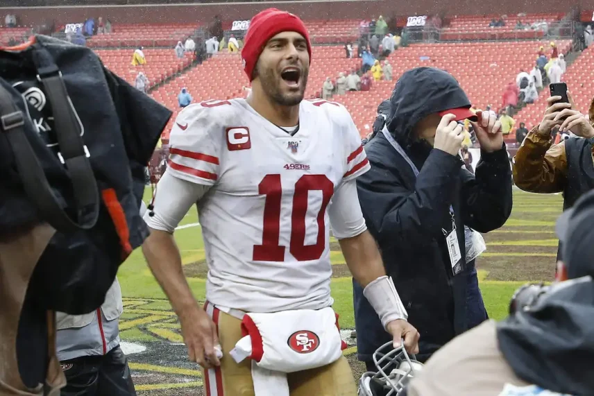 San Francisco 49ers quarterback Jimmy Garoppolo at FedExField