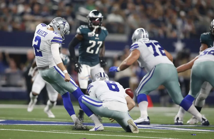 Dallas Cowboys kicker Brett Maher at AT&T Stadium