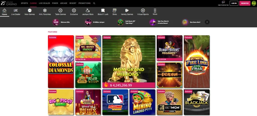 Casino Games Homepage