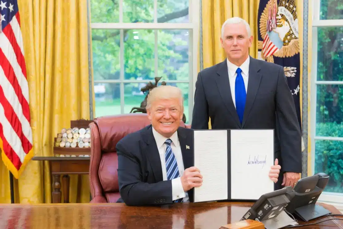 Donald Trump with Vice President Pence